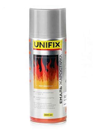 Фарба аерозольна 400мл срібло жаростійка ral 9022 тм unifix