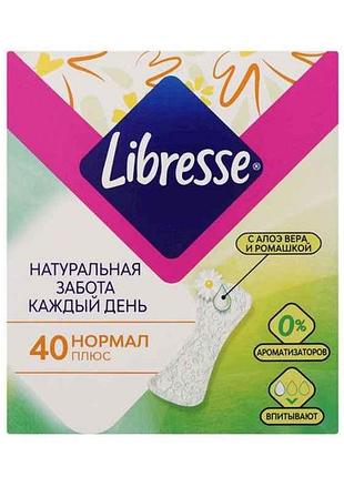 Прокладки щоденні 40 шт (dailies natural care) тм libresse