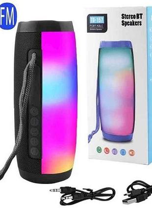 Портативна колонка bluetooth tg157, speakerphone, радіо, black тм tg