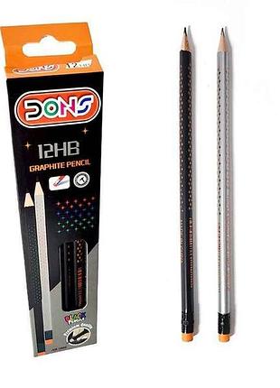 Олівці чорнографітні hb, трикутні, арт.7006, 81-4 тм dons