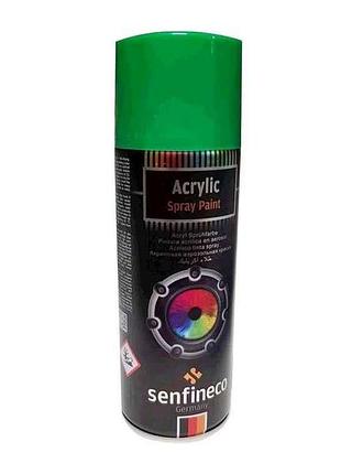 Акрилова фарба-спрей acrylic spray paint 400мл зелена тм senfineco