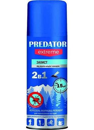 Аэрозоль от укусов клещей и комаров predatop extreme 2в1, 150мл тм комо-хим