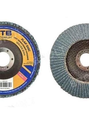 Диск лепестковый 125мм p36 торцевой конический т29 22мм zirconium тм rtb