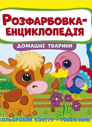 Раскраска-энциклология: домашние животные тм jumbи
