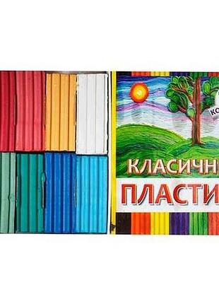 Пластилiн 12 кольорів класичний у пеналі арт. по-47182 тм люкс колор