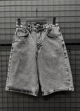 Джинсовые шорты stussy серые 30