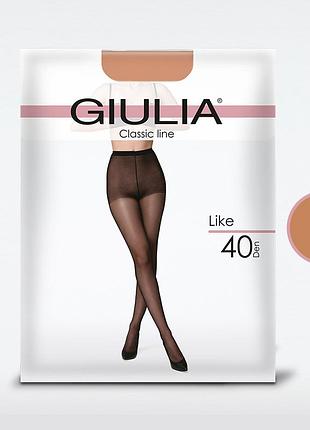 Класичні колготки з шортиками giulia like 40 den caramel, 3