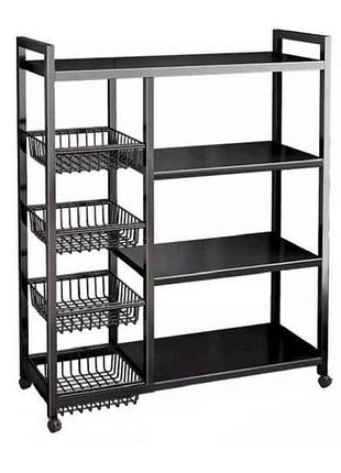 Этажерка 4яр на колесах m strong 135*32*90см m50282-m в ассортименте тм stenson