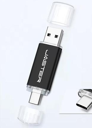 Флешка jaster 64gb otg usb flash drive type-c black
