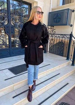 Пальто женское арт.8238 черный р.l тм maribel