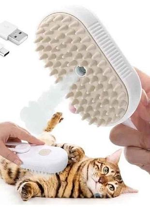 Щетка массажная электрическая для животных usb 12*4.5*6.5см r97846 тм stenson