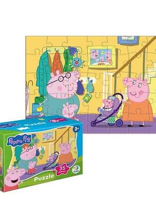 Пазлы мини 35ел. peppa pig. на прогулянку 200678 тм dodo