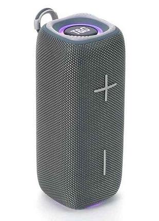 Портативна колонка bluetooth tg654 з rgb підсвічуванням, speakerphone, радіо, grey тм tg