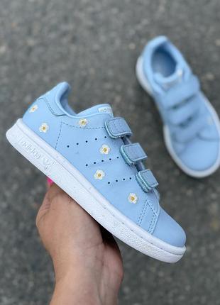 Детские кроссовки adidas stan smith оригинал 28 размер на липучках