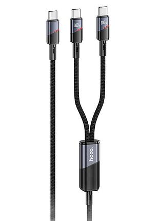Дата кабель hoco u139 type-c to type-c/type-c 100w (1.2m) black
