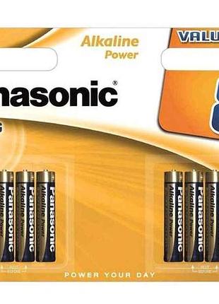 Батарейка щелочная lr03/aaa 8шт (блистер) тм panasonic