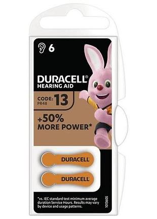 Батарейка duracell ha 13 уп. 6 шт. 60328