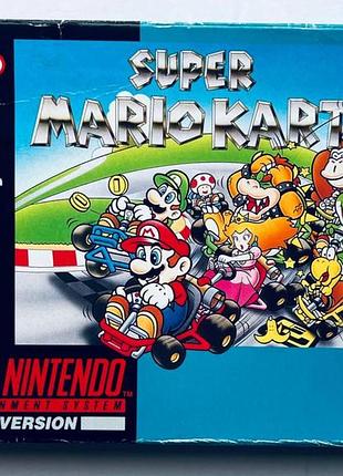 Super mario kart, б/в, англійська версія - картридж для nintendo snes
