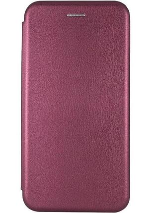 Шкіряний чохол-книжка classy для xiaomi redmi note 15 pro 4g (бордовий) 00084843