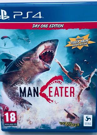 Maneater day one edition, б/у, русская версия - диск для playstation 4