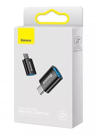 Перехідник baseus ingenuity mini otg usb 3.1 to type-c (blue) 36719
