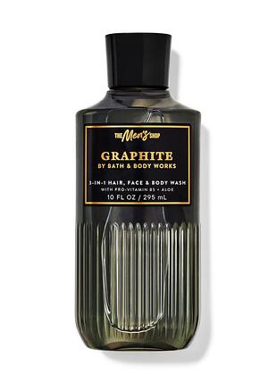 Парфумований гель для душу 3 в 1 для чоловіків bath & body works graphite wash