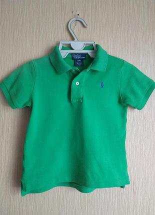 Футболка поло дитяча polo ralph lauren  р. 24м на 1.5-2 роки зелена 100% бавовна