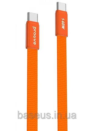 Кабель proove airline type-c to type-c 60w (1m) (orange) 67135