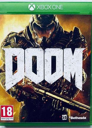 Doom, б/у, русская версия - диск для xbox one