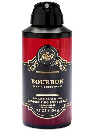 Парфумований спрей для тіла для чоловіків bath & body works bourbon body spray