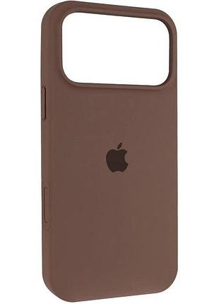 Чохол silicone case full protective (aa) для apple iphone 17 pro (6.3") (коричневий / brown) 00081610