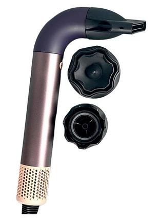 Фен для волосся super sonic d17 pro vinca 1200вт з 3 насадками (1,8м) (фіолетовий) 60639