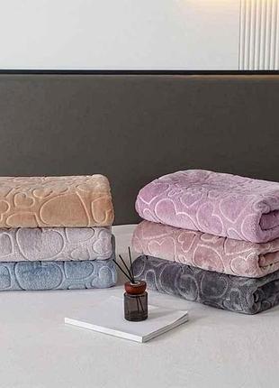 Плед 180*200 микрофибра арт.009-21 пудра тм colorfulhome