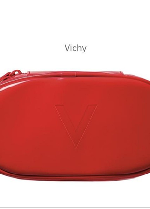 Vichy красная лаковая косметичка.