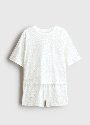 8-10/10-12/14+ h&amp;m новый фирменный трикотажный комплект домашний костюм пижама девочке подростка