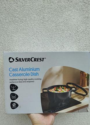 Лита алюмінієва каструля silvercrest 4,9 л 24 см | індукція, антипригарне покриття ilag®