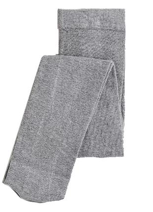 Колготки трикотаж хлопковые однотонные для девочки h&m 0738859033 122-128 см (6-8 years) серый