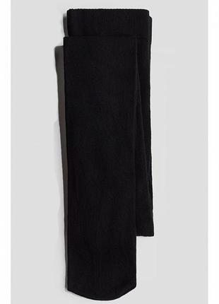 Колготки хлопковые однотонные для девочки h&m 0293510-040 146-152 см (10-12 years) черный