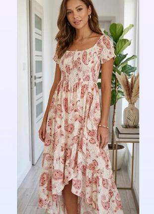 Torrid летнее платье миди с принтом пейсли, размер xxl