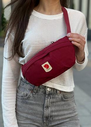 Женская сумка бананка на пояс fjallraven kanken из ткани не промокает канкен