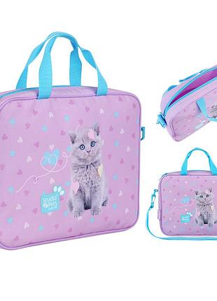 Школьная текстильная сумка kite sp26-589 studio pets