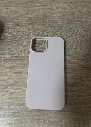 Новий силіконовий чохол для iphone 13 ніжно-рожевий / пудровий