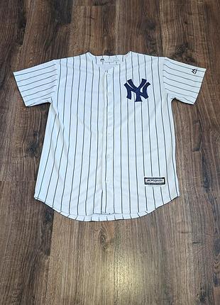 Мужская уникальная футболка majestic athletic new york yankees n24 оригинал