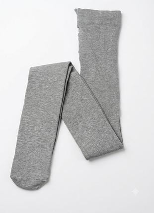 Колготки бавовняні однотонні для дівчинки h&m 1001437-001-1_0293510 146-152 см (10-12 years) сірий