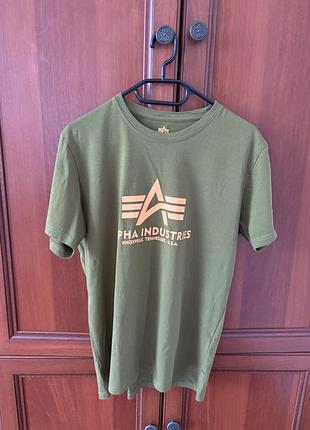 Футболка чоловіча хакі alpha industries розмір м