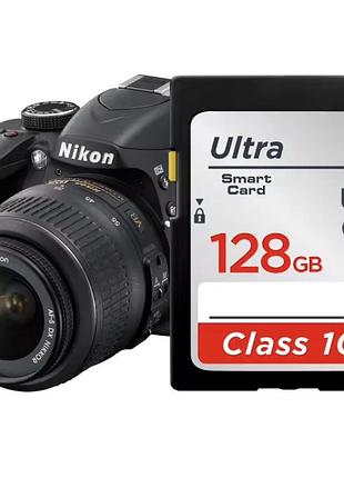 Карта памяти sd card microdrive 128 gb pro plus class 10, для камеры, пк 128