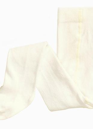 Колготки хлопковые однотонные для девочки h&m 0493103-4 050-56 см (0-2 months) молочный