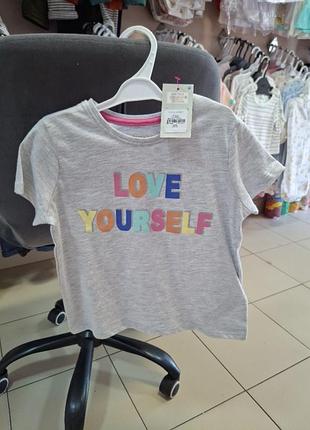 Нова дитяча футболка для дівчинки, 98 розмір, 2-3 роки за етикеткою, primark