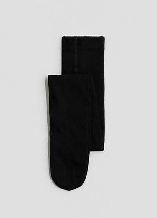 Колготки хлопковые однотонные для мальчика h&m 0738859-052 122-128 см (6-8 years) черный