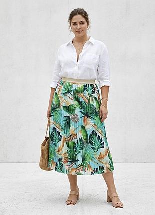Літня плісирована міді-спідниця від anni for friends німеччина — plus size